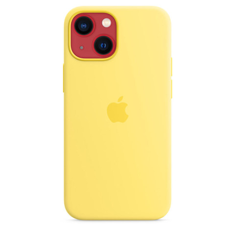 Чехол LUX Silicone Case на iPhone 13 Lemon zest with MagSafe